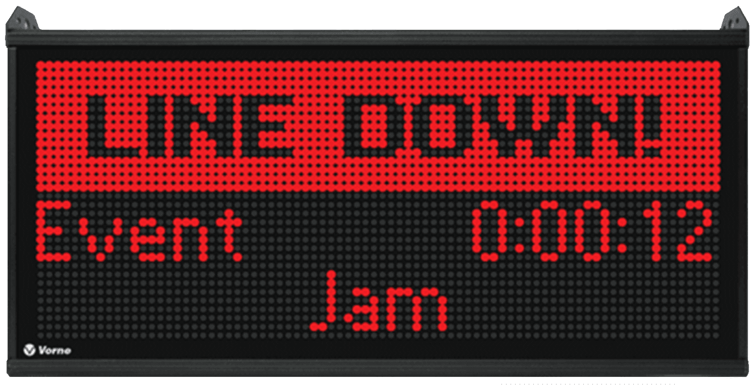 OEE Display showing the line is down.